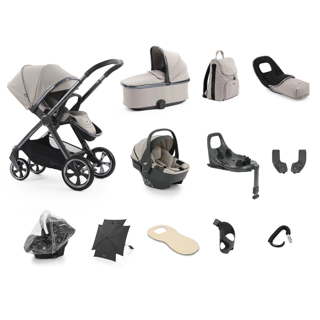 Babystyle Oyster 4 Ultimate 360 Travel System Bundle - Stone