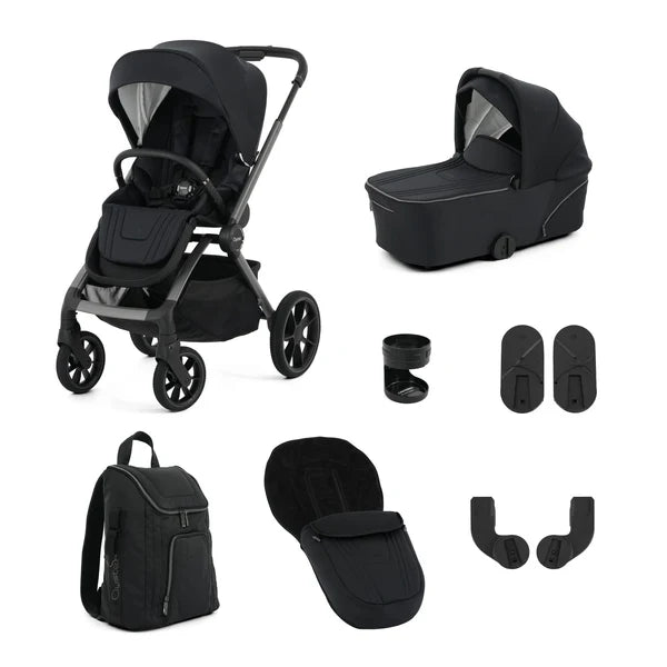 Oyster Vee Stroller & Carrycot Package - Liquorice