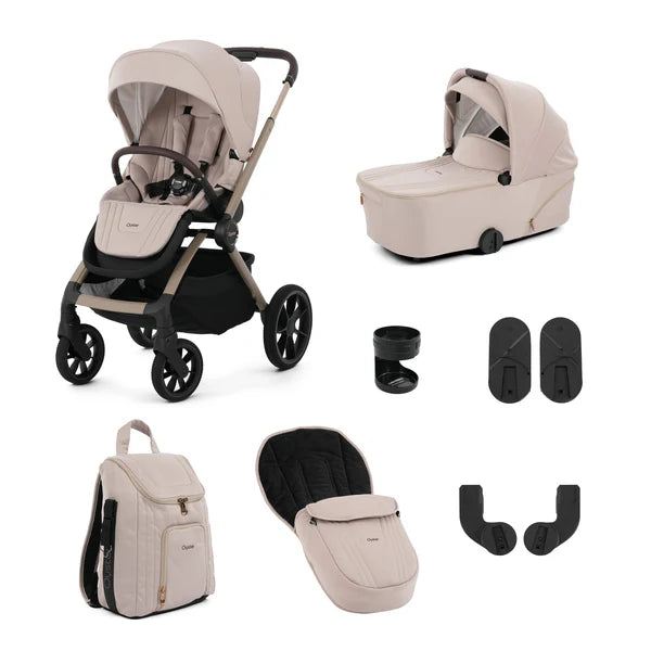 Oyster Vee Stroller & Carrycot Package - Vanilla