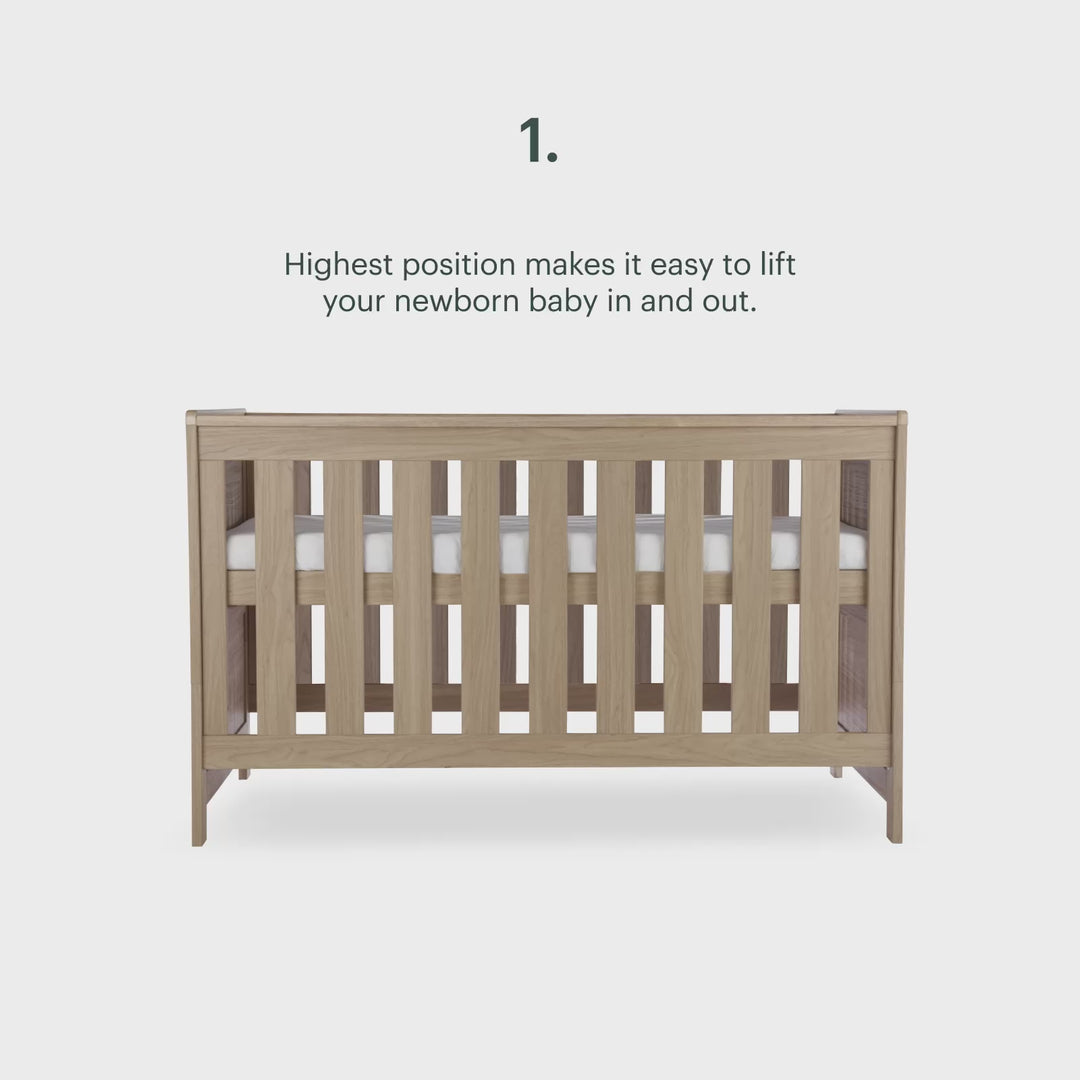 CuddleCo Burford Cot Bed - Oak