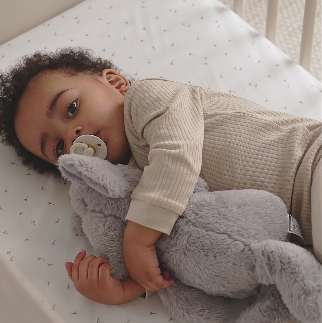 CuddleCo Clara 2pc Set 3 Drawer Dresser & Cot Bed  - Cashmere/Ash
