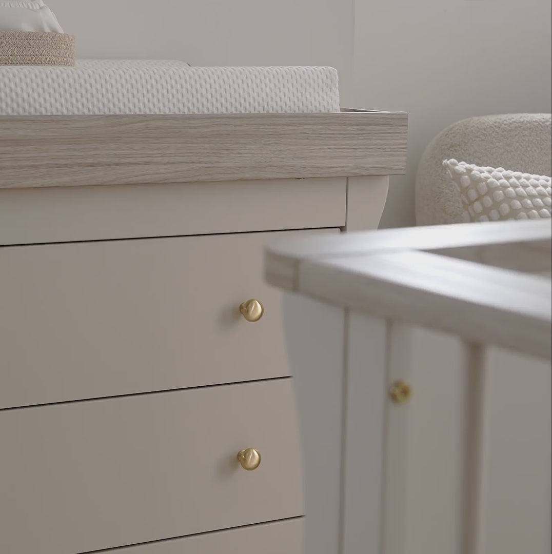 CuddleCo Clara 3 Drawer Dresser & Changer - Cashmere/Ash