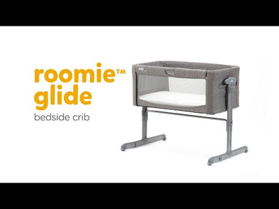 Joie Roomie Glide Bedside Crib - Foggy Grey