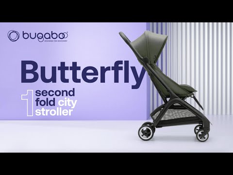 Bugaboo Butterfly Pushchair & Free Bumper Bar - Black/Dark Cherry