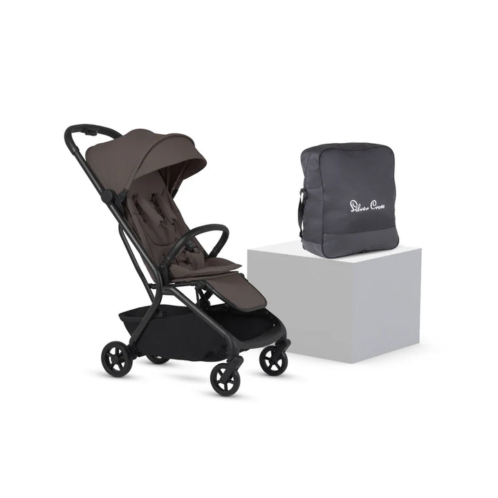 Silver Cross Nia Stroller & Free Nia Travel Bag - Chocolate