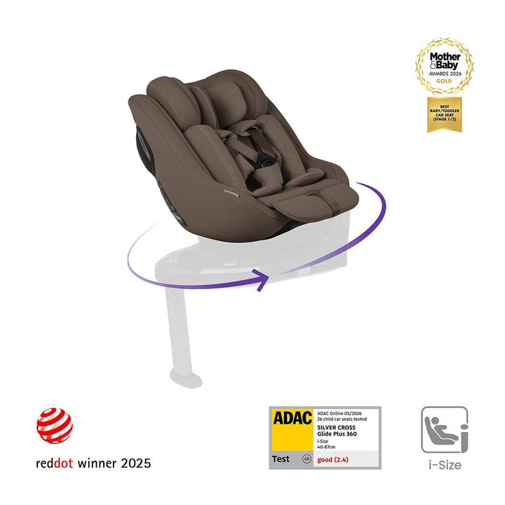 Silver Cross Approach Plus 360 Car Seat - Timeless Cocoa