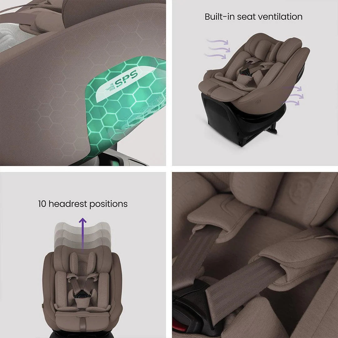 Silver Cross Approach Plus 360 Car Seat - Timeless Cocoa