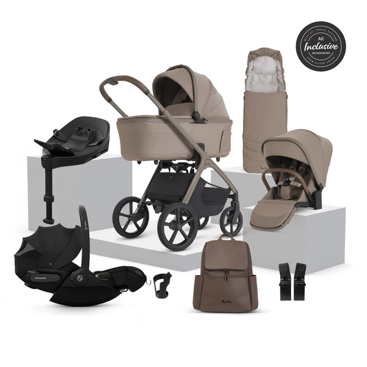 Silver Cross Cove 2 Cybex Cloud S Car Seat Bundle - Champagne