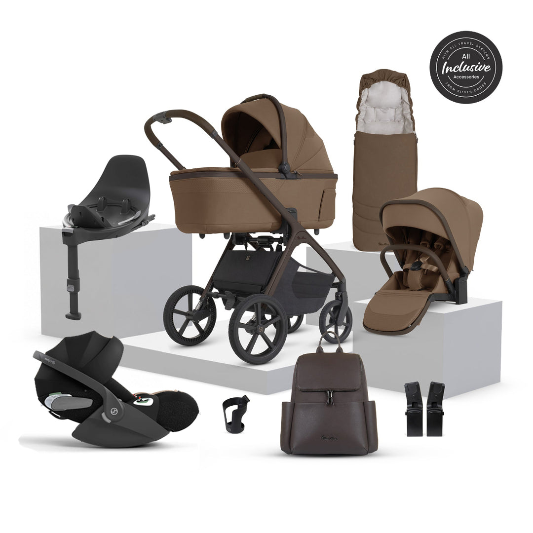 Silver Cross Cove 2 Cybex Cloud T Car Seat Bundle - Maple
