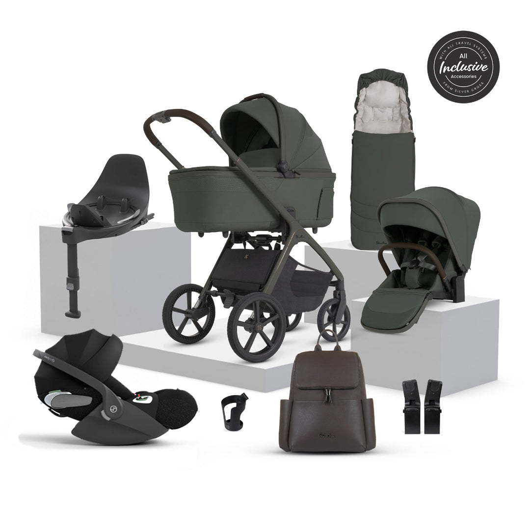 Silver Cross Cove 2 Cybex Cloud T Car Seat Bundle - Pewter