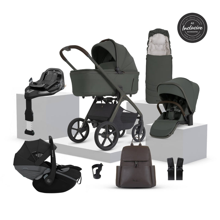 Silver Cross Cove 2 Maxi-Cosi Pebble Slide Pro Car Seat Bundle - Pewter