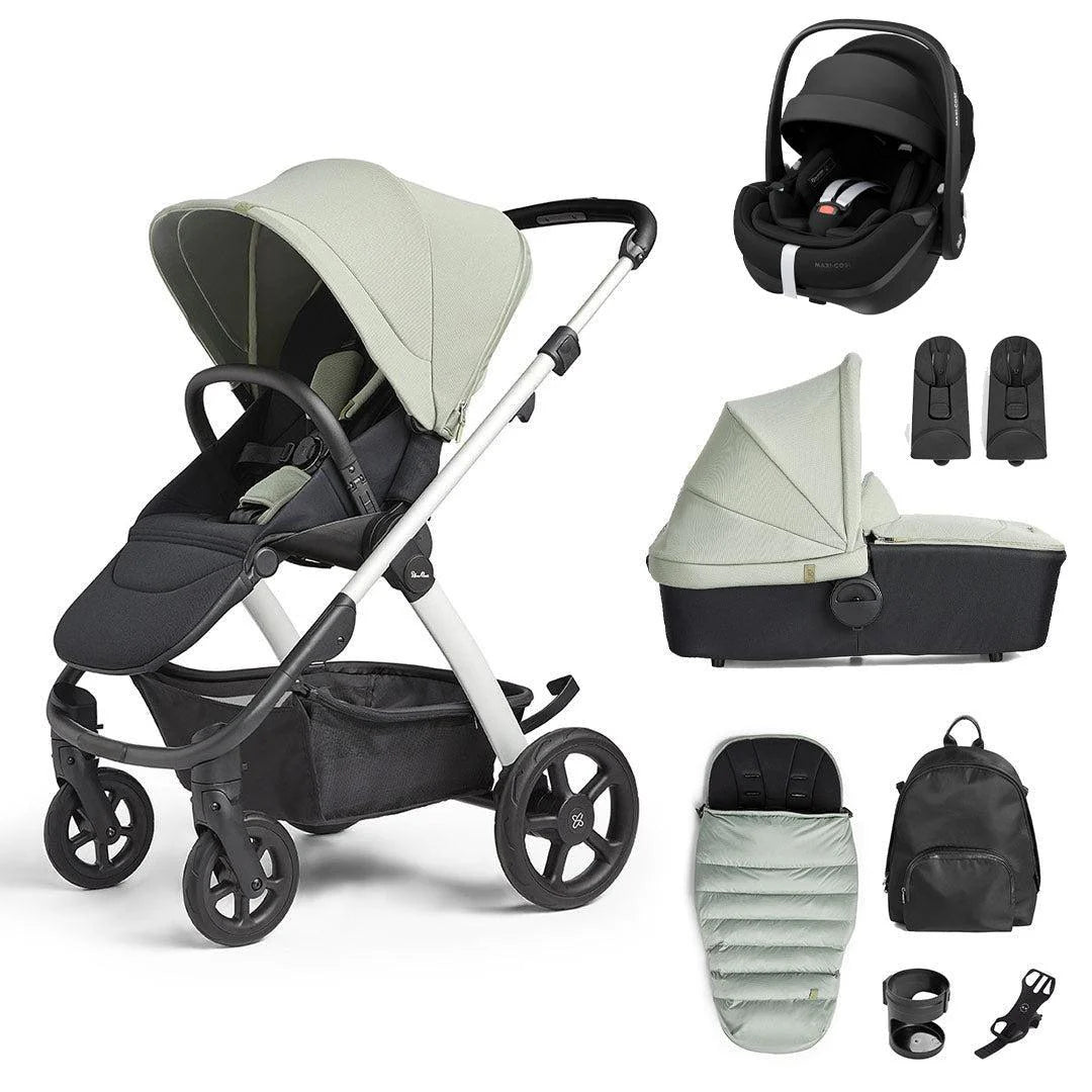 Silver Cross 3 in1 Tide Maxi Cosi Pebble 360 Pro2 Travel System Bundle Baby Nest