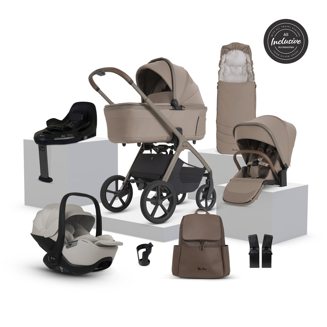 Silver Cross Cove 2 Ultimate 360 Car Seat Bundle - Champagne