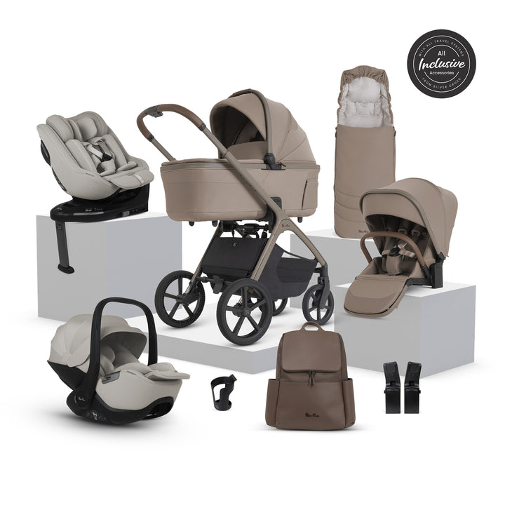 Silver Cross Cove 2 Ultimate 360 Family Car Seat Bundle - Champagne