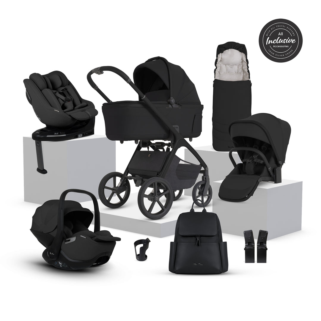 Silver Cross Cove 2 Ultimate 360 Family Car Seat Bundle - Onyx