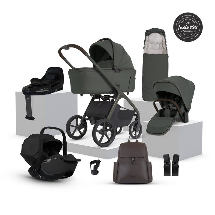 Silver Cross Cove 2 Ultimate 360 Family Car Seat Bundle - Pewter