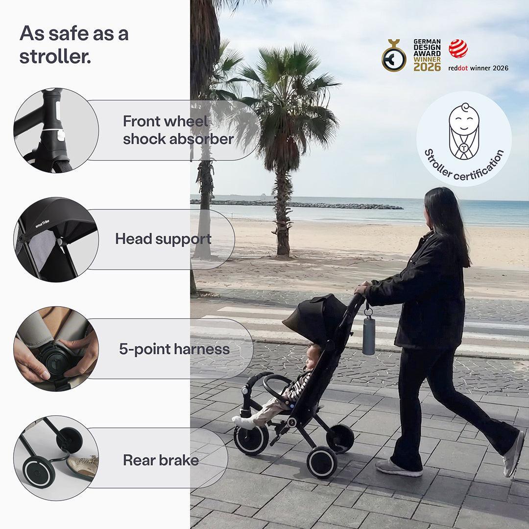 SmarTrike Wonder Max Trike Stroller - Jet Black