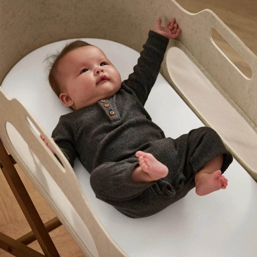 Snuz Twin Pack Moses Basket Fitted Sheets - White