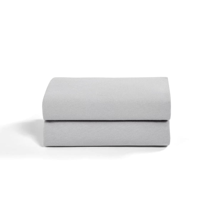 Snuz 2 Pack Moses Basket/Pram Fitted Sheets - Grey