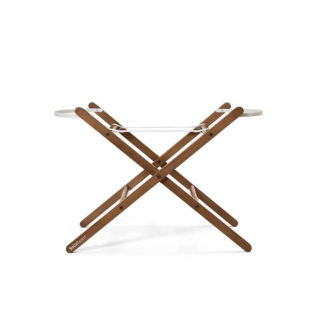 SnuzBaskit Barley Moses Basket & Walnut Stand