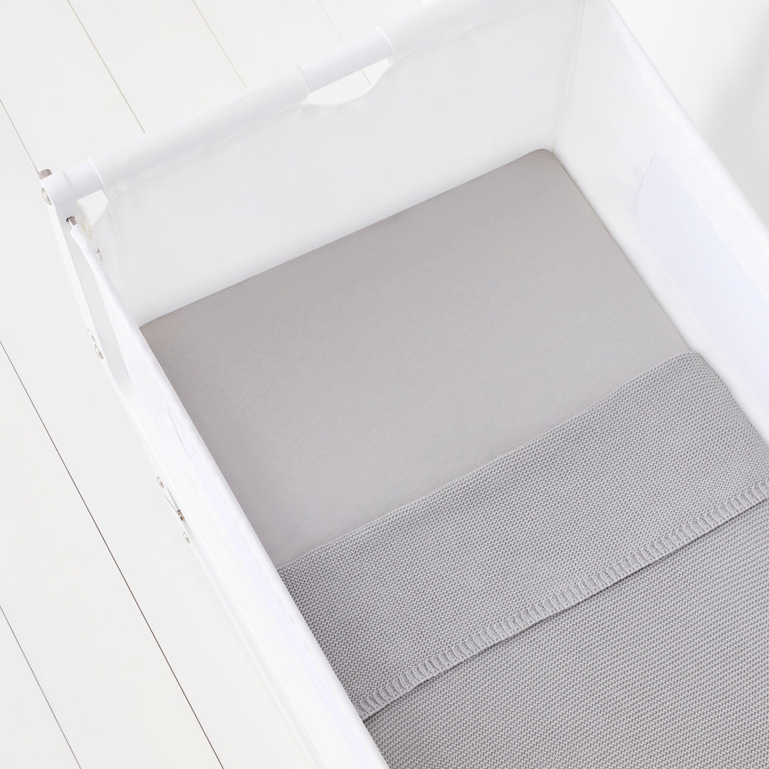Snuz 2 Pack Crib Fitted Sheets - Grey
