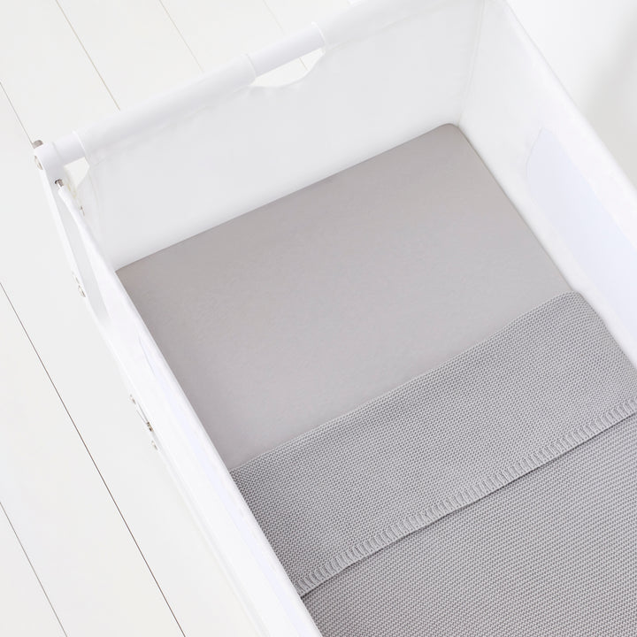 Snuz 2 Pack Crib Fitted Sheets - Grey
