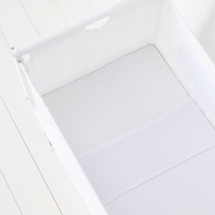 Snuz 2 Pack Crib Fitted Sheets - White