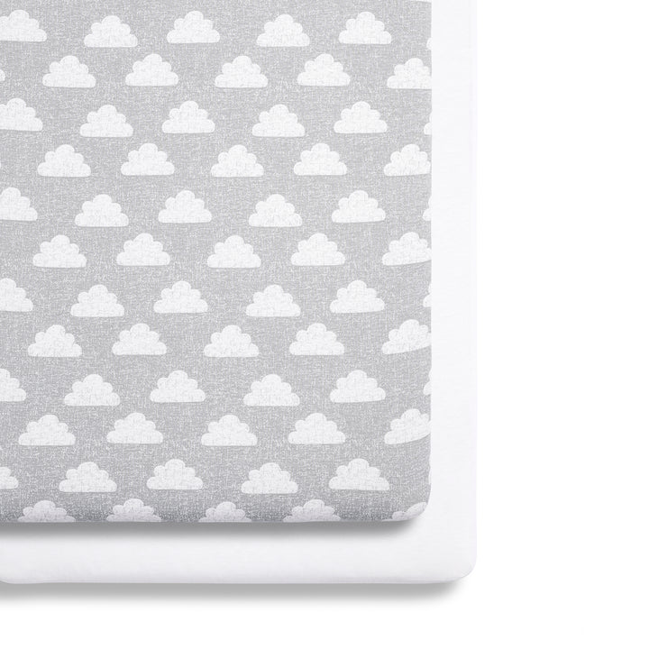 Snuz 2 Pack Crib Fitted Sheets - Cloud Nine