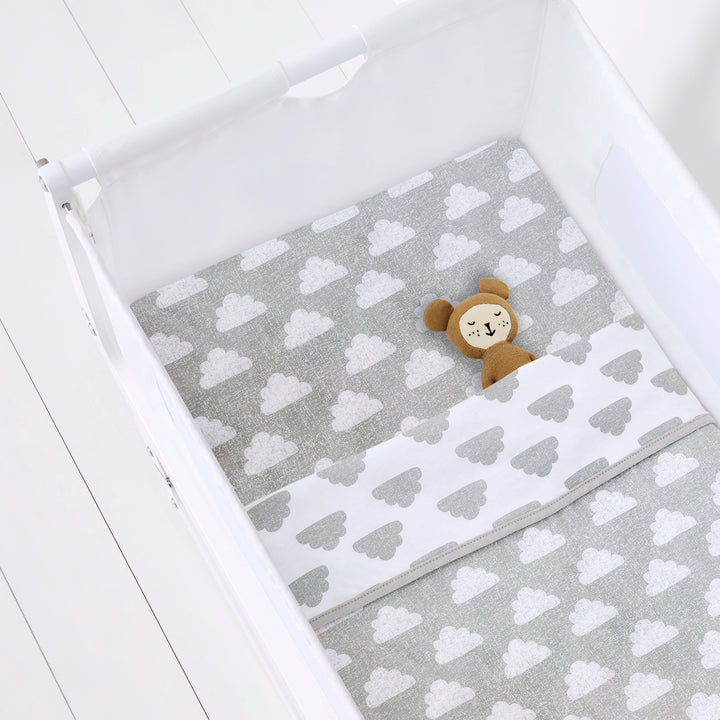 Snuz 2 Pack Crib Fitted Sheets - Cloud Nine