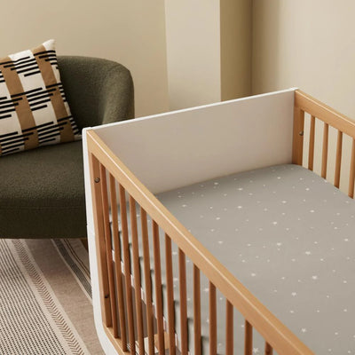 Snuz 2 Pack Cot & Cot Bed Fitted Sheet - Grey Star