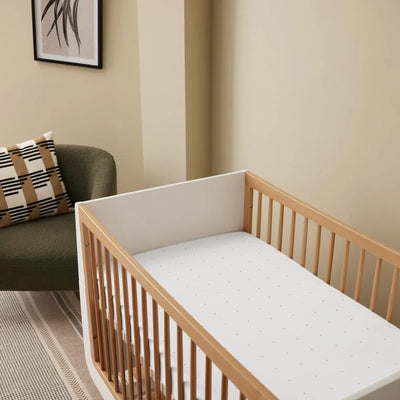 Snuz 2 Pack Cot & Cot Bed Fitted Sheet - White Dot