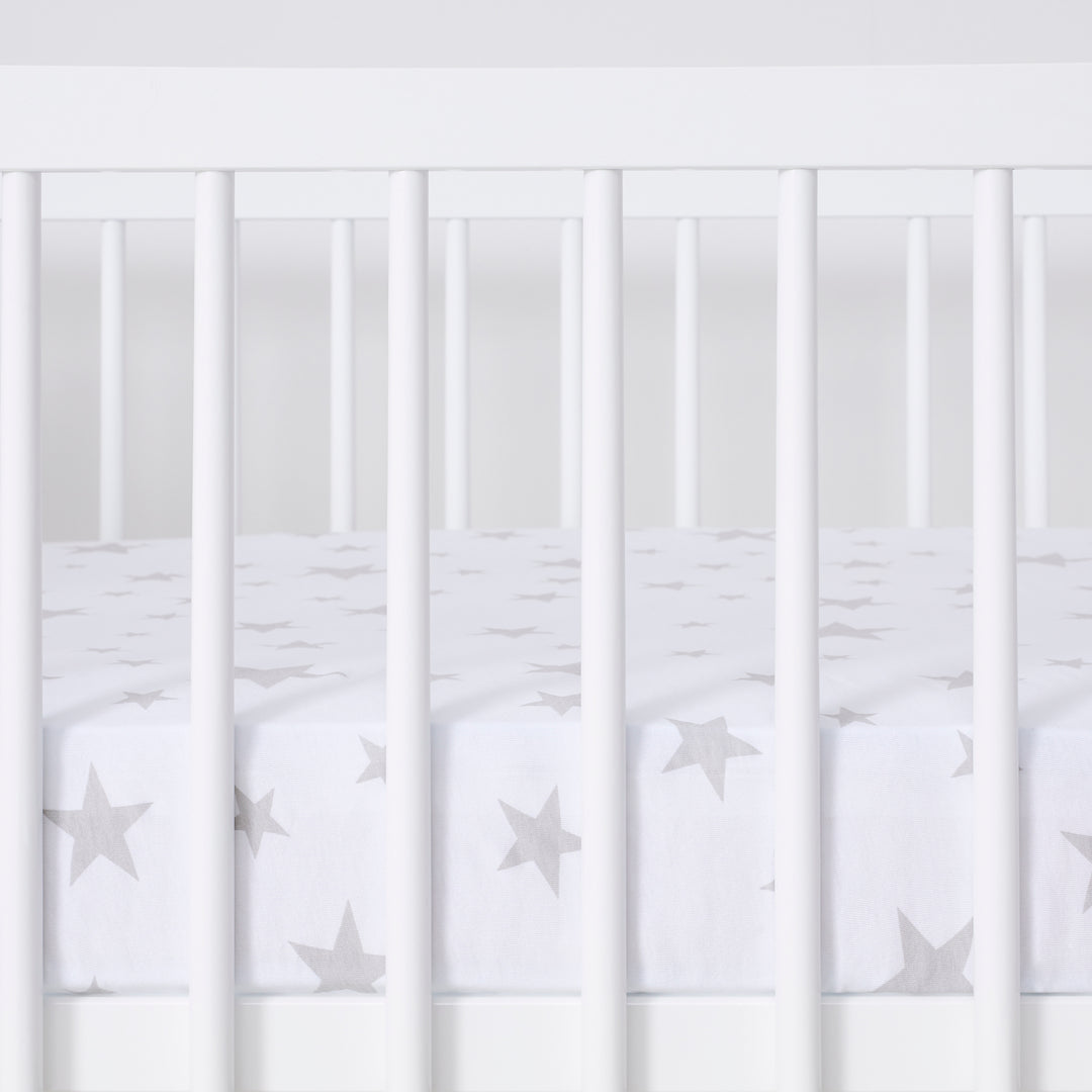 Snuz 2 Pack Cot & Cot Bed Fitted Sheet - Stars