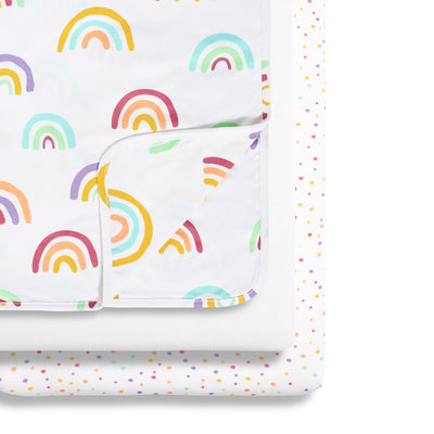 Snuz 3 Piece Crib Bedding Set - Rainbow