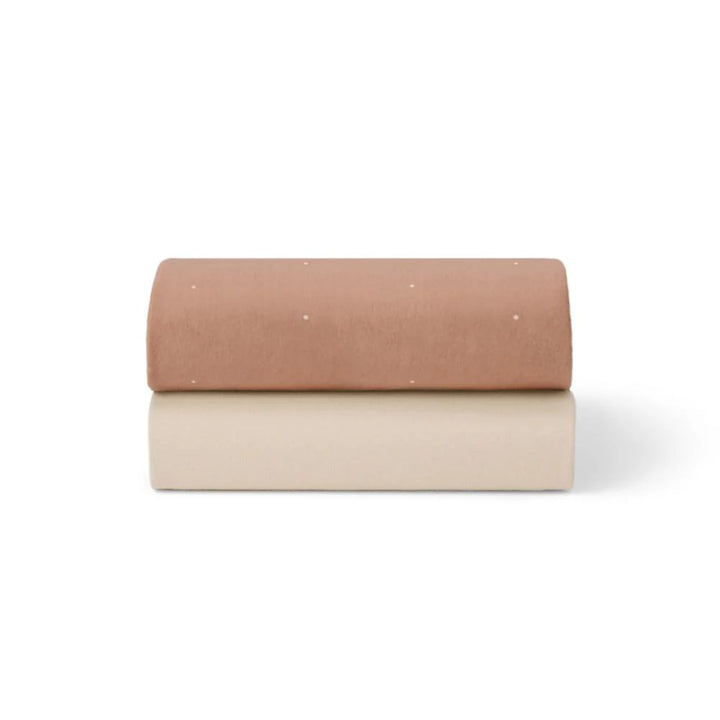 Snuz 2 Pack Crib Fitted Sheets - Blush Dot