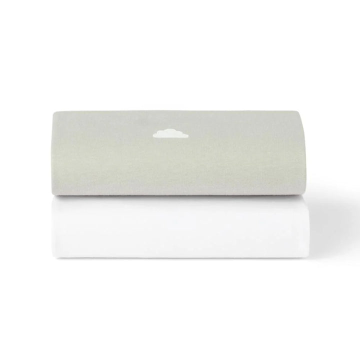 Snuz 2 Pack Crib Fitted Sheets - Grey Cloud