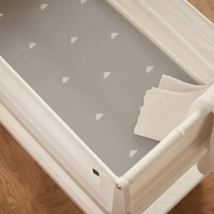 Snuz 2 Pack Crib Fitted Sheets - Grey Cloud