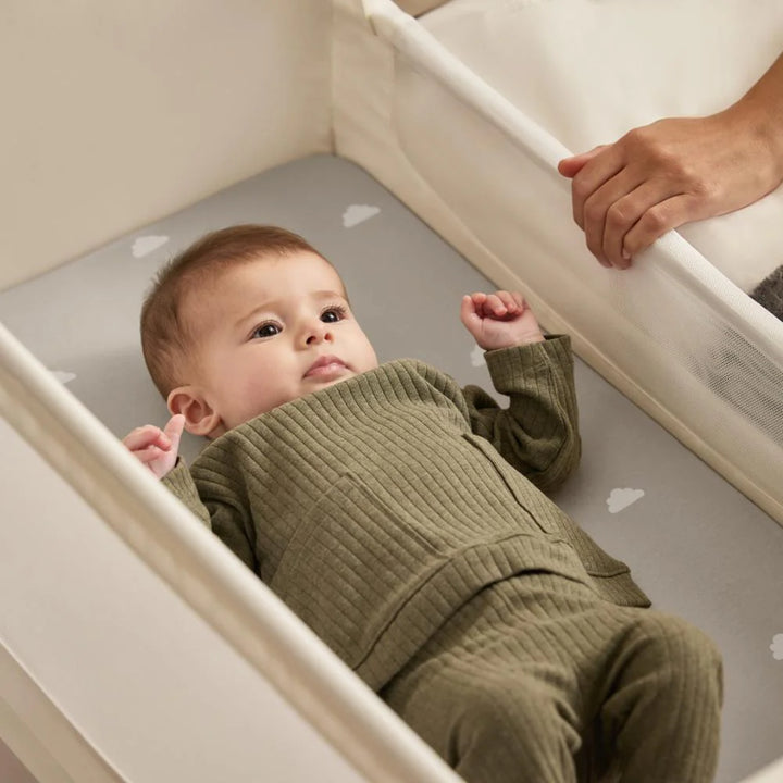 Snuz 2 Pack Crib Fitted Sheets - Grey Cloud