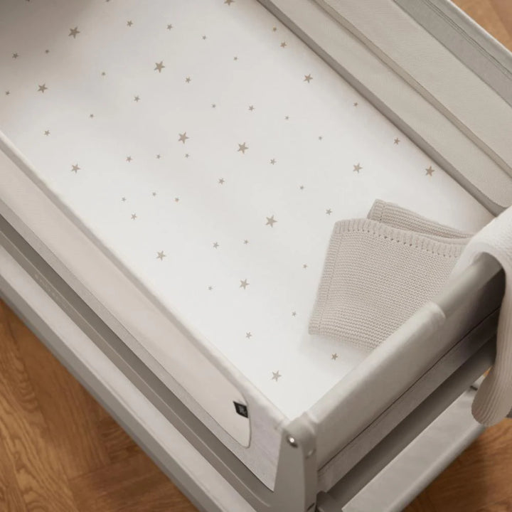 Snuz 2 Pack Crib Fitted Sheets - White Star