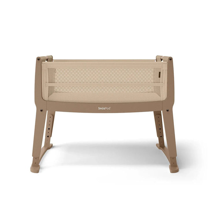 SnuzPod Studio Bedside Crib with mattress - Milan Mocha