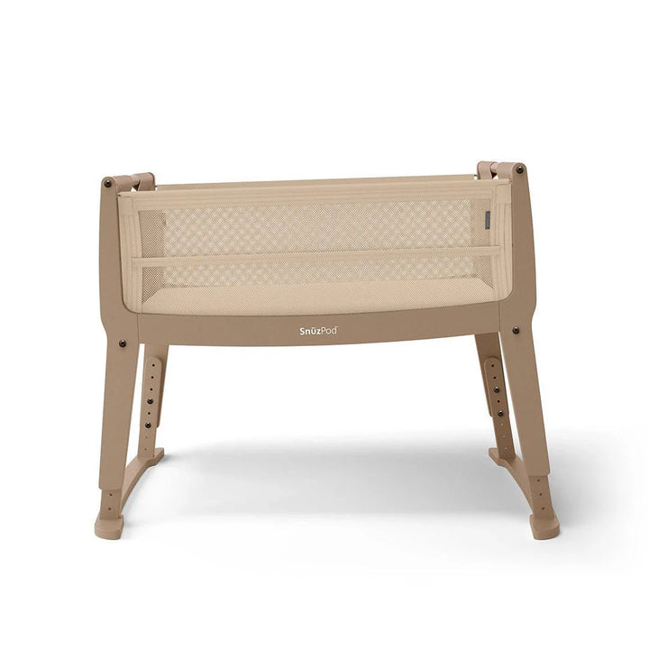 SnuzPod Studio Bedside Crib with mattress - Milan Mocha