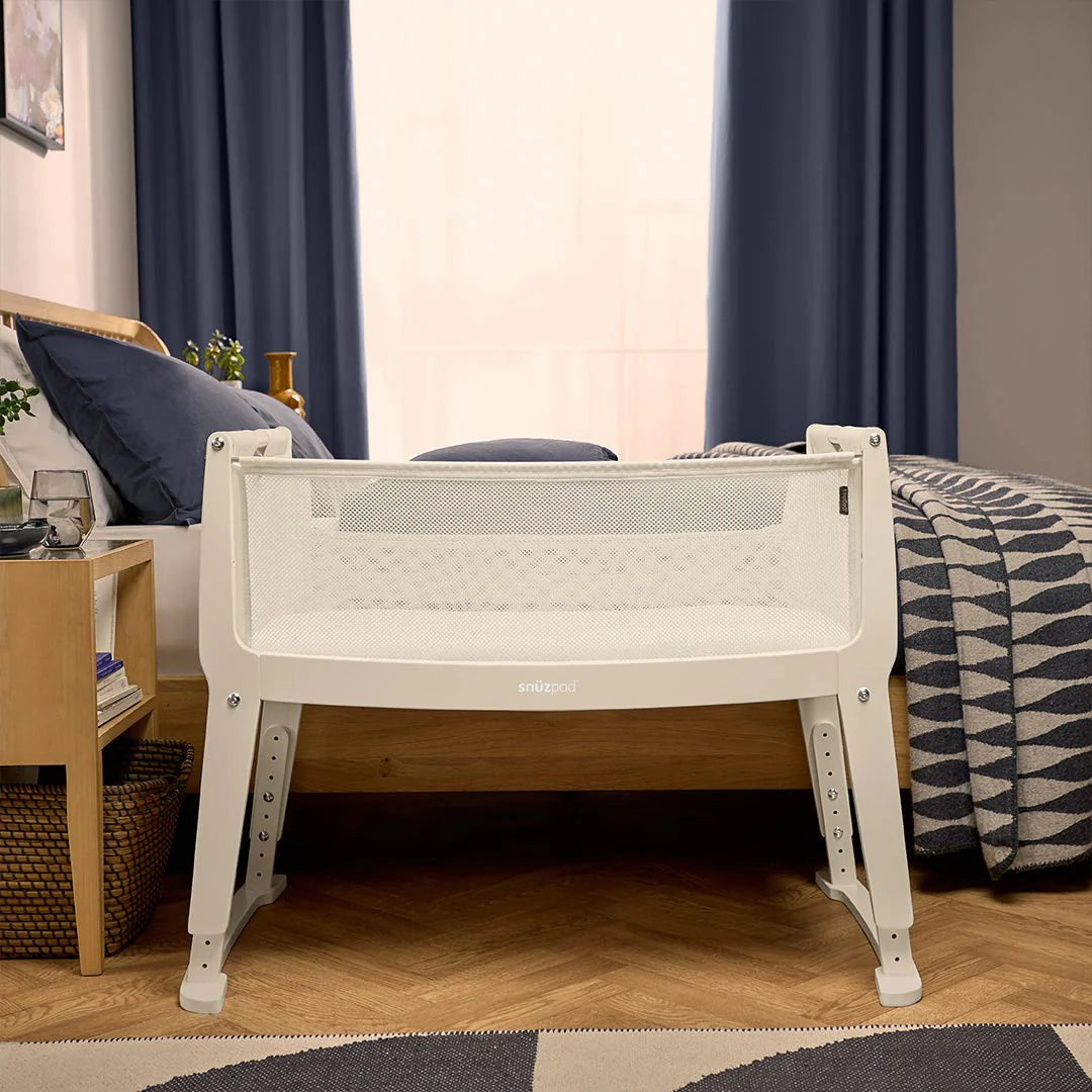SnuzPod Studio Bedside Crib with mattress - Vienna Cashmere