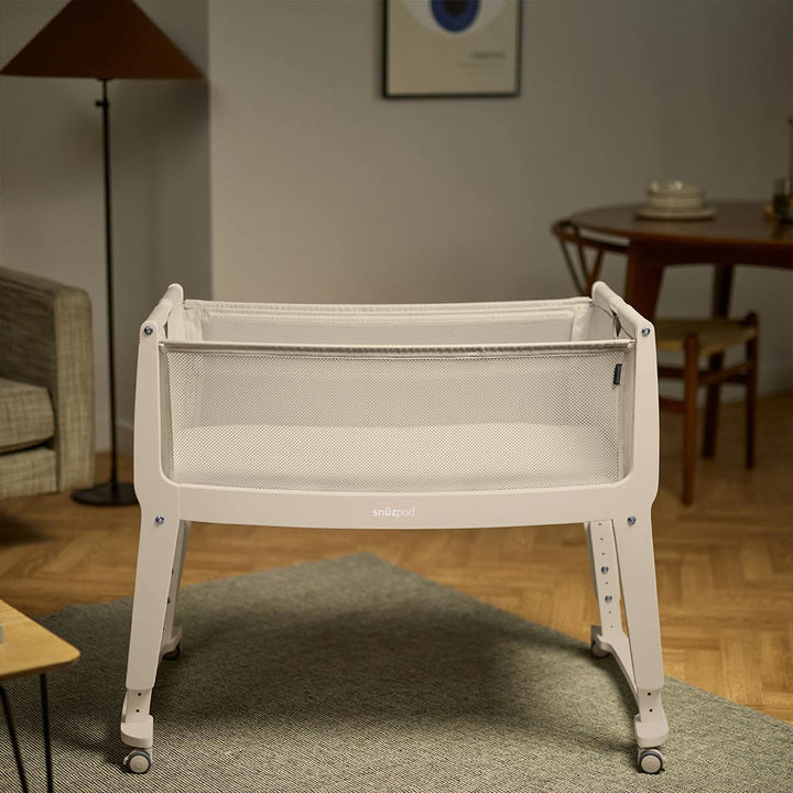 SnuzPod Studio Bedside Crib with mattress - Vienna Cashmere