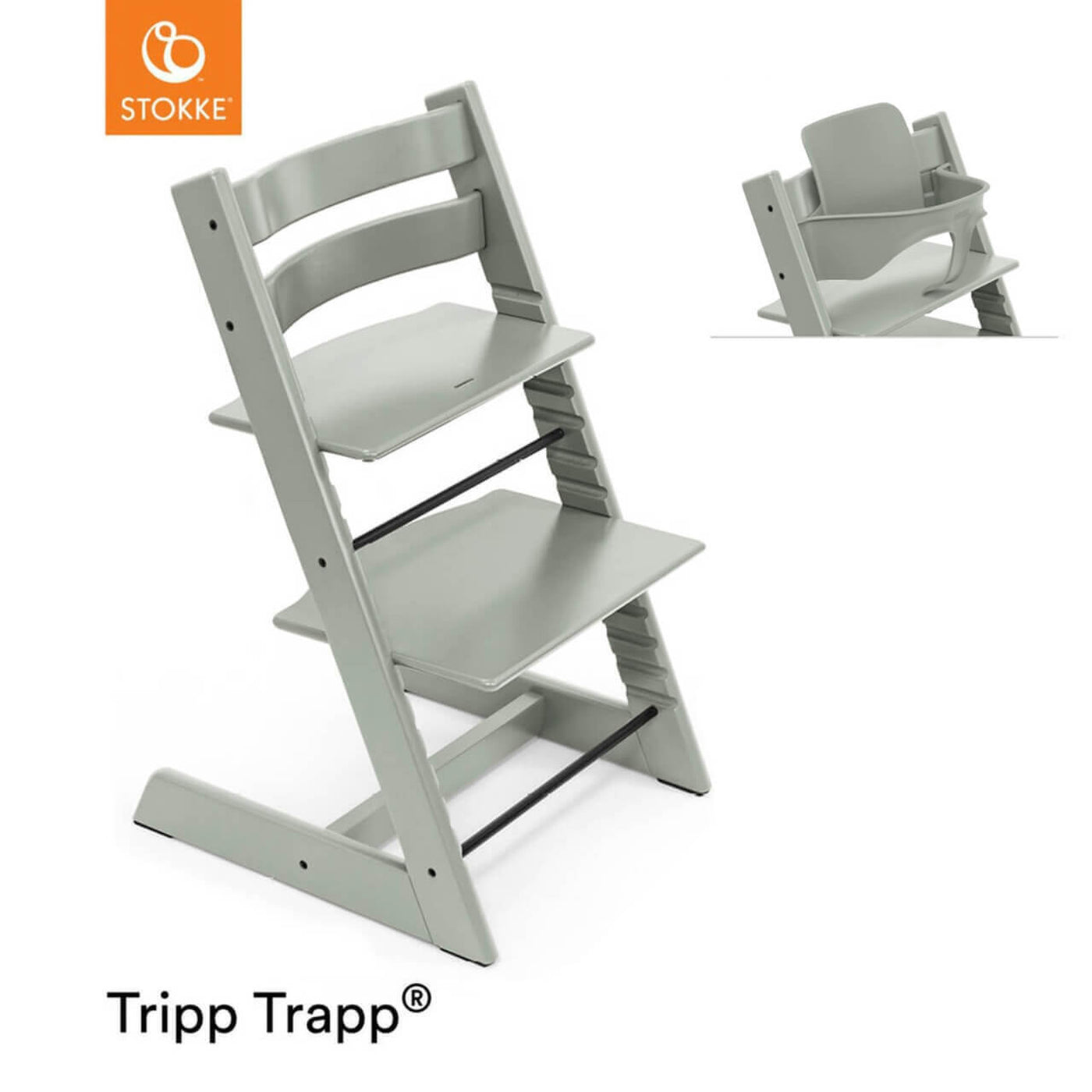 Stokke Tripp Trapp Chair & Free Baby Set - Glacier Green