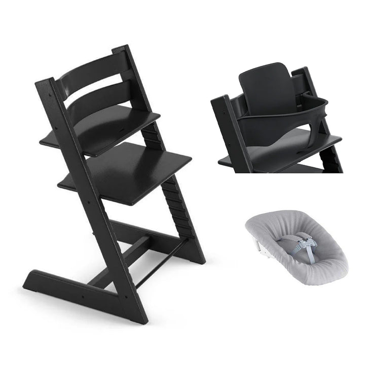 Tripp Trapp Newborn Bundle + Baby Set - Oak Black