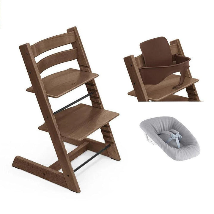 Tripp Trapp Newborn Bundle + Baby Set - Oak Warm Brown
