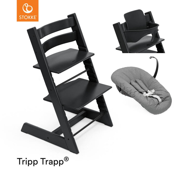 Tripp Trapp Newborn Bundle + Baby Set - Black