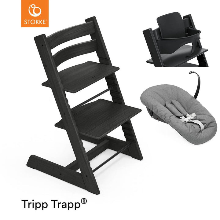 Tripp Trapp Newborn Bundle + Baby Set - Oak Black