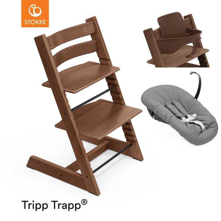 Tripp Trapp Newborn Bundle + Baby Set - Oak Warm Brown