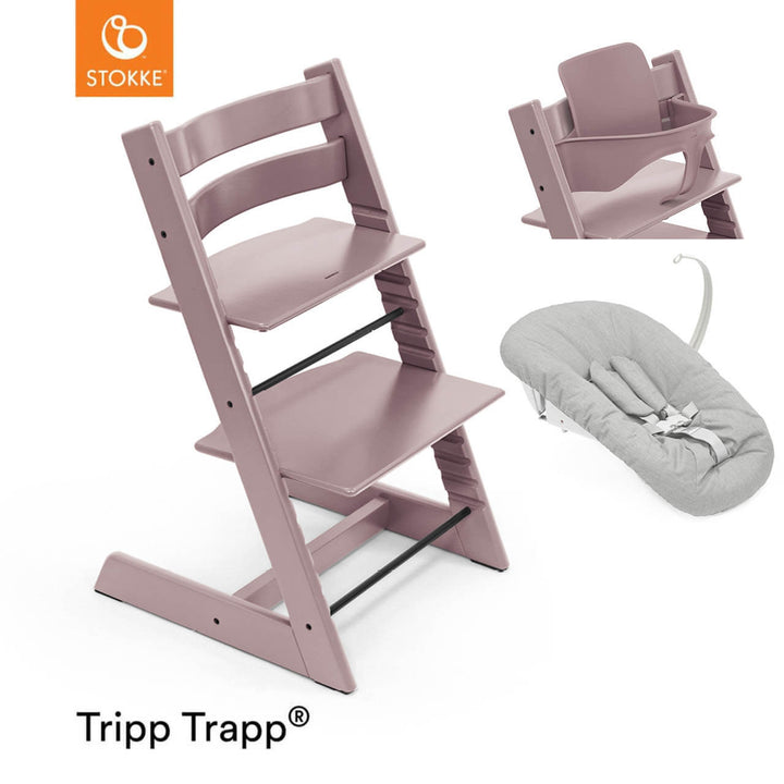 Tripp Trapp Newborn Bundle + Baby Set - Heather Mauve