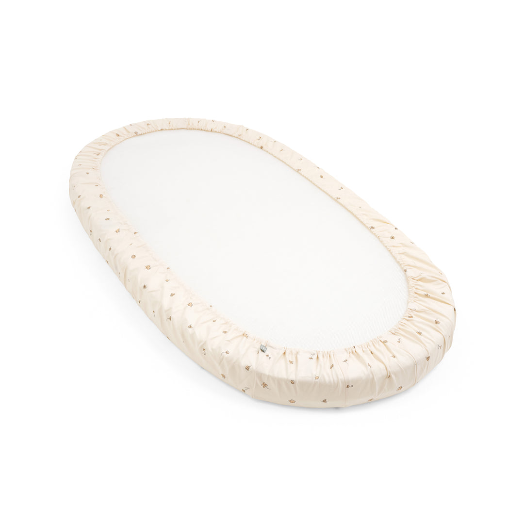 Stokke Sleepi Bed Fitted Sheet V3 - Flower Ecru